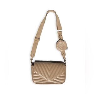 Ant Expedition Quilted Crossbody Shoulder Bag with Chain Strap & Coin Purse